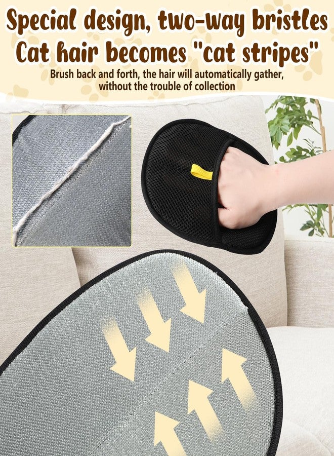 ABUDIT Pet Hair Remover Gloves - Electrostatic Cat & Dog Hair Removal Tool for Furniture, Couch, Carpet, Curtains - Reusable Pet Grooming Gloves for Animal Fur Cleaning - Upgraded Fur Remover - Image 2